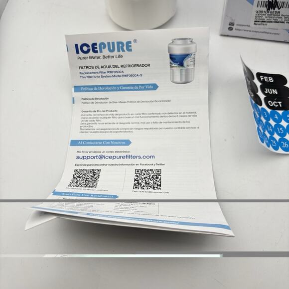 ICEPURE RWF0600A Refrigerator Water Filter NEW Fits GE Kenmore Hotpoint Models - Picture 8 of 12